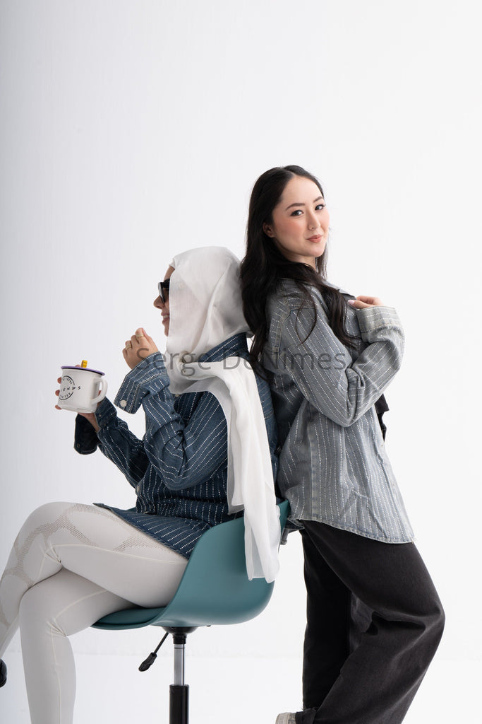 Bling Pinstripe Denim Jackets – “The One with the Sparkle”