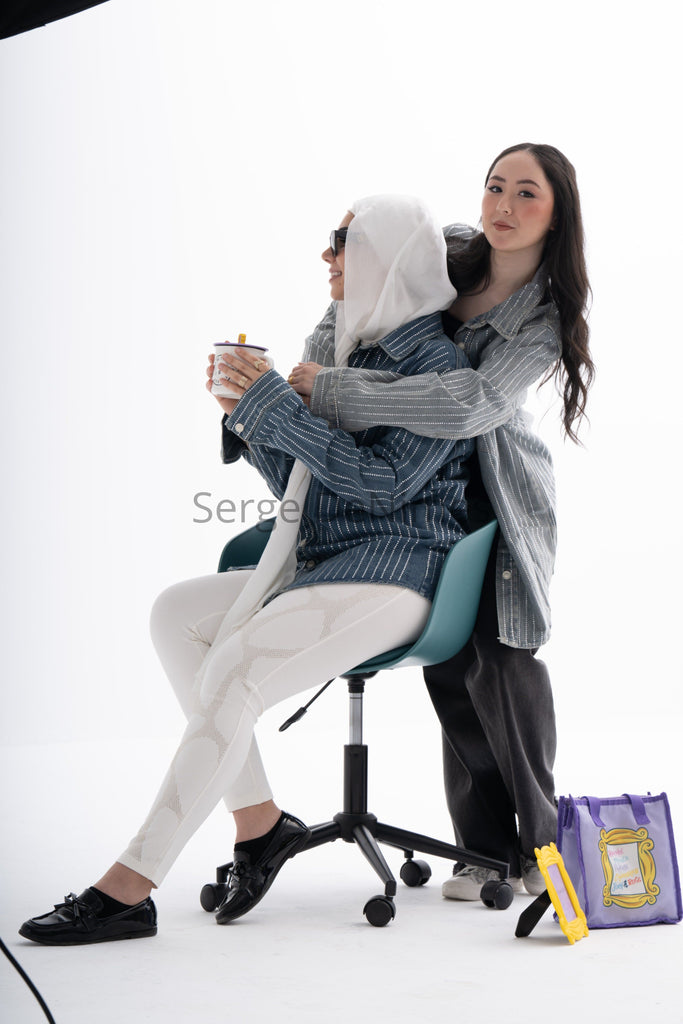 Bling Pinstripe Denim Jackets – “The One with the Sparkle”