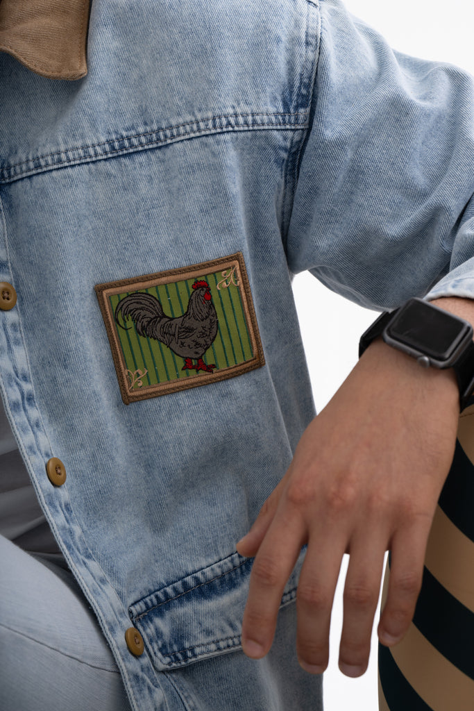 Dual Color Men's Denim Jacket