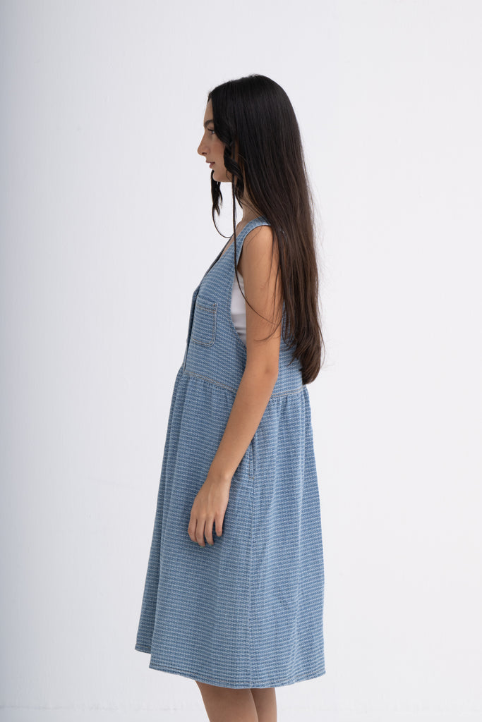 Cotton Denim Loose-Fit Dress