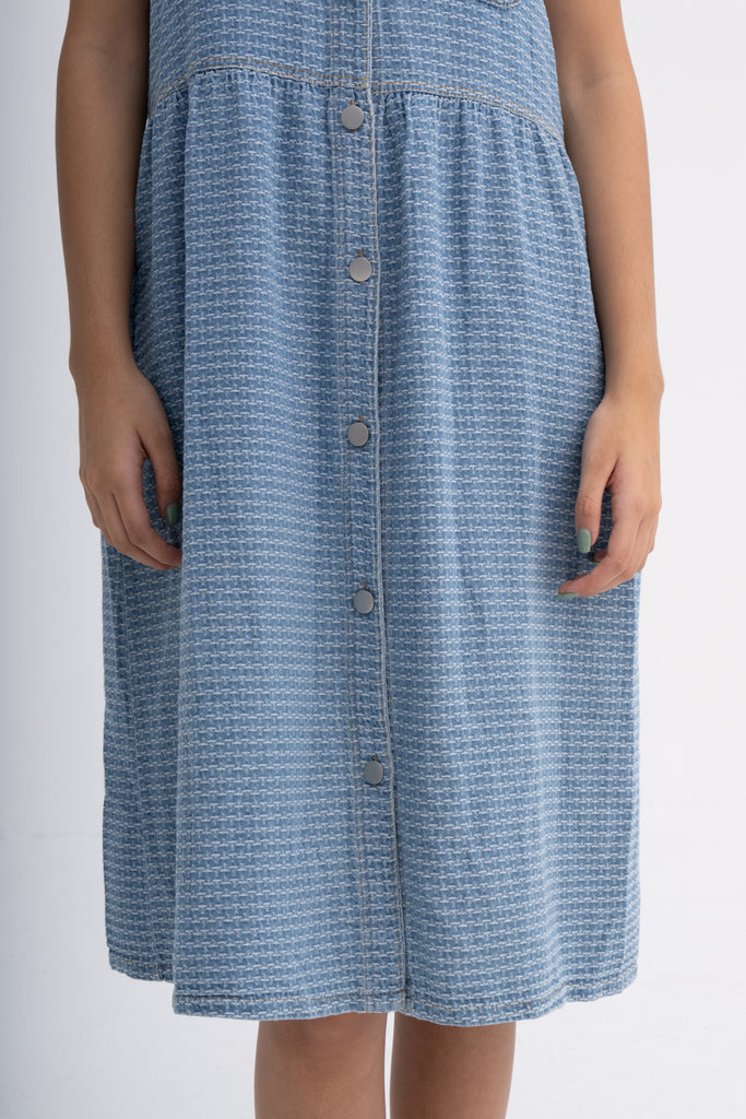 Cotton Denim Loose-Fit Dress