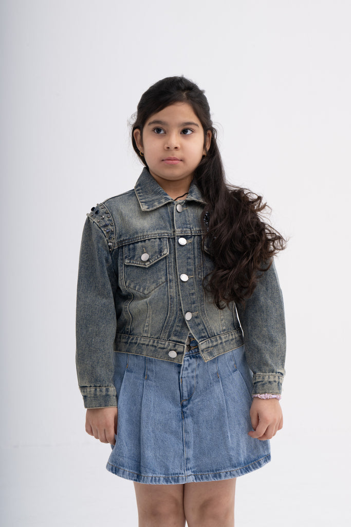 Black Rhinestone Jacket for Girls