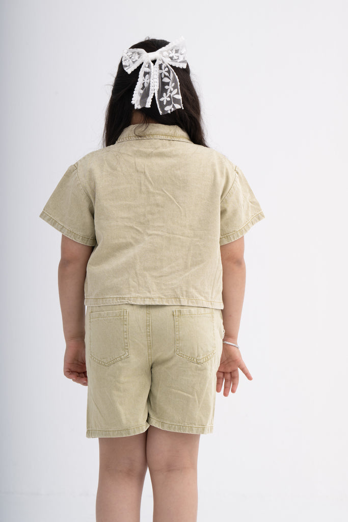 Girls’ Lightweight Cotton Denim Coord Set