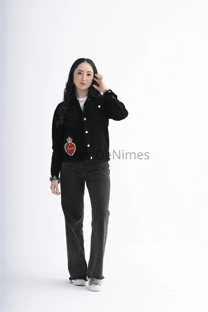 Classic Black Denim Jacket