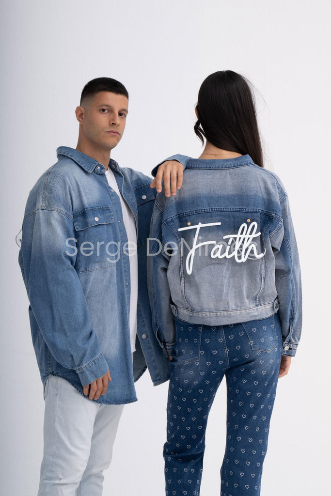 Illuminated “Faith” Denim Jacket