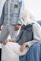 Dual Color Men's Denim Jacket