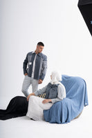 Dual Color Men's Denim Shirt