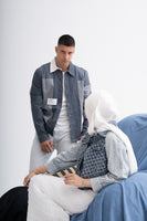 Dual Color Men's Denim Shirt