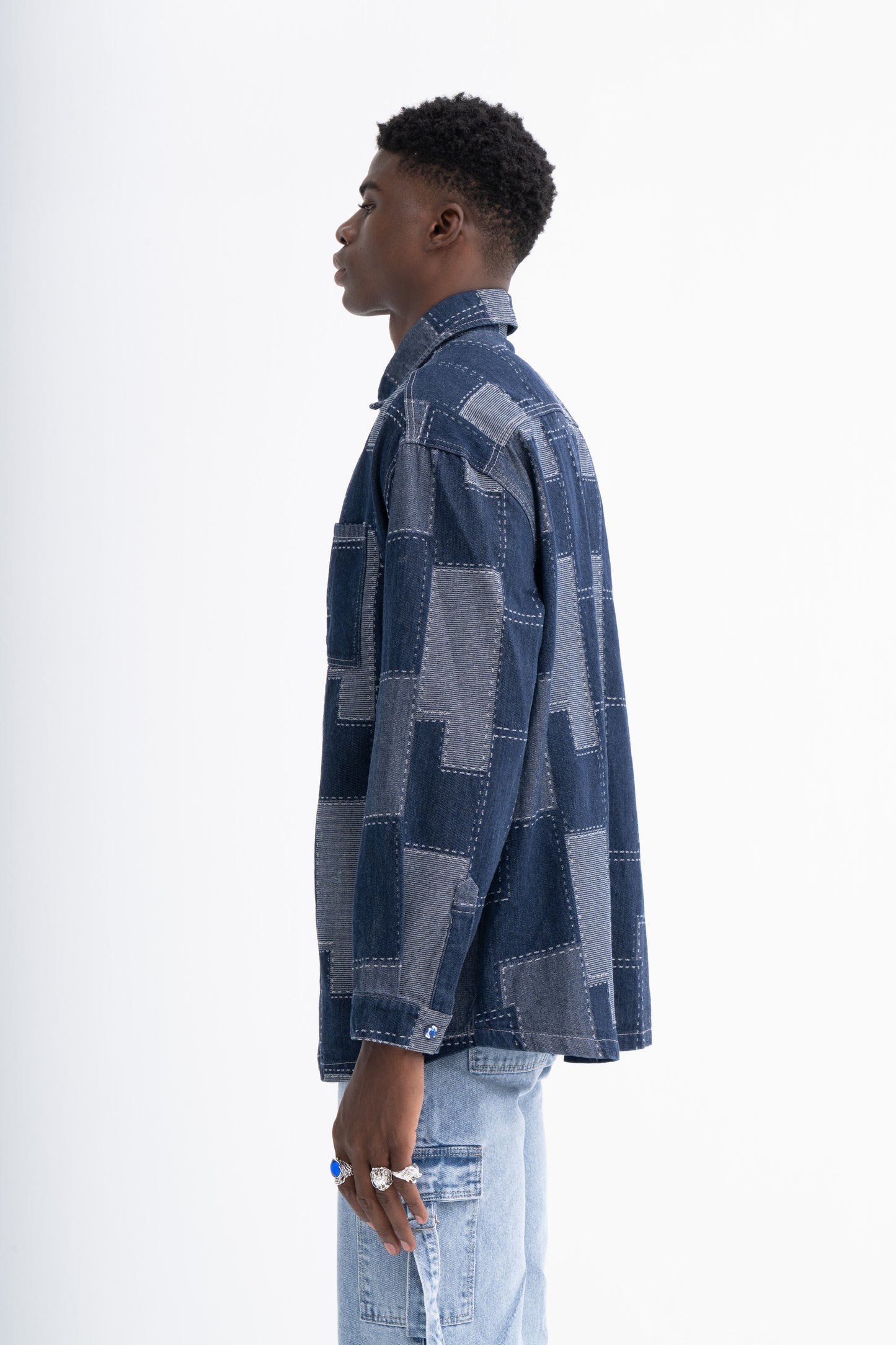 Men's Patchwork Denim Jacket