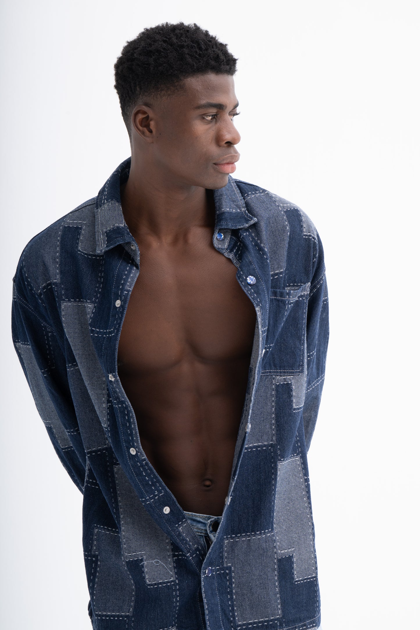 Men's Patchwork Denim Jacket