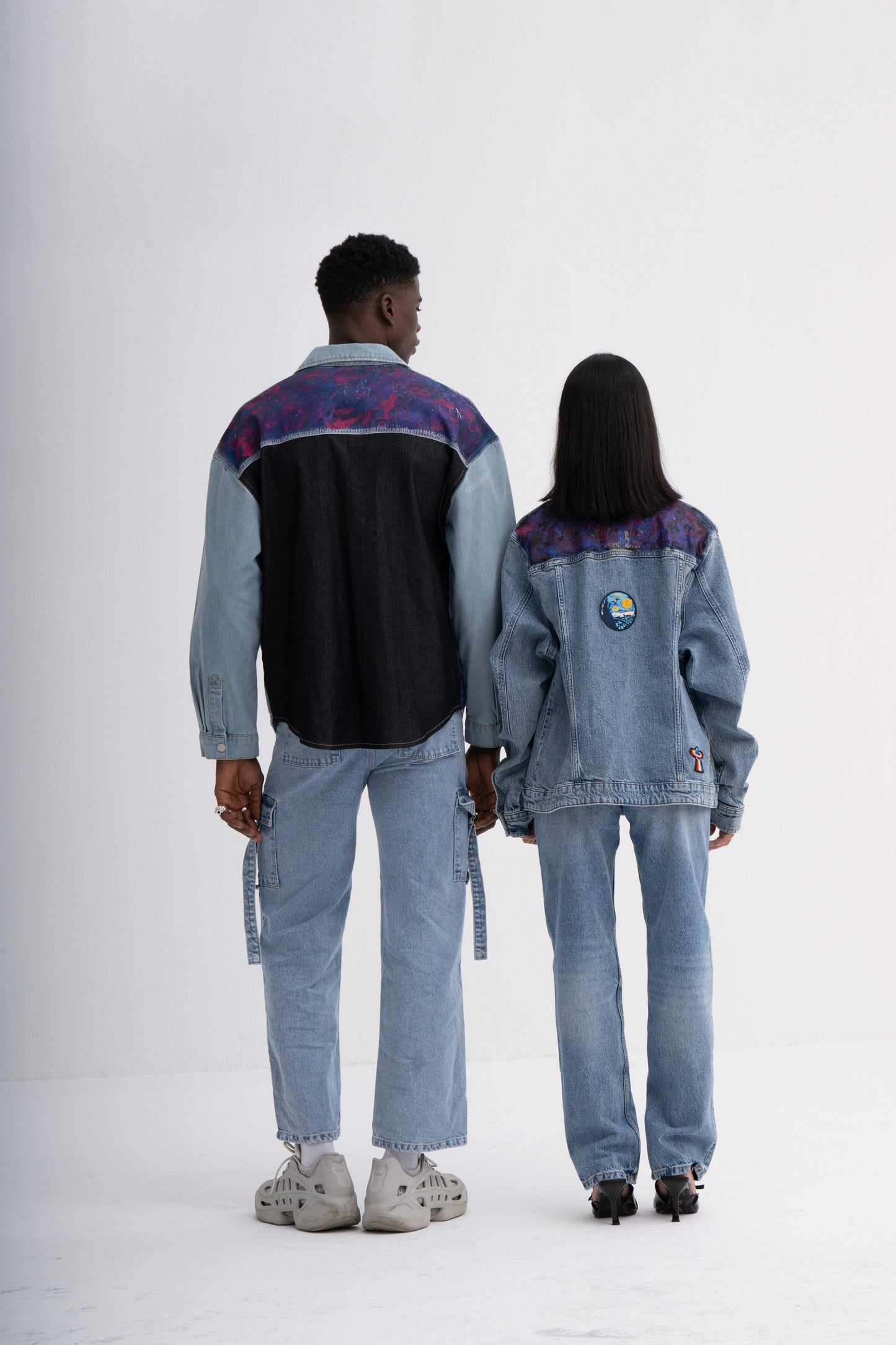 Women’s Galaxy Hand-Painted Denim Jacket