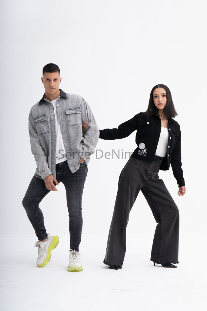 Women's Black Denim Jacket – Rock Edition