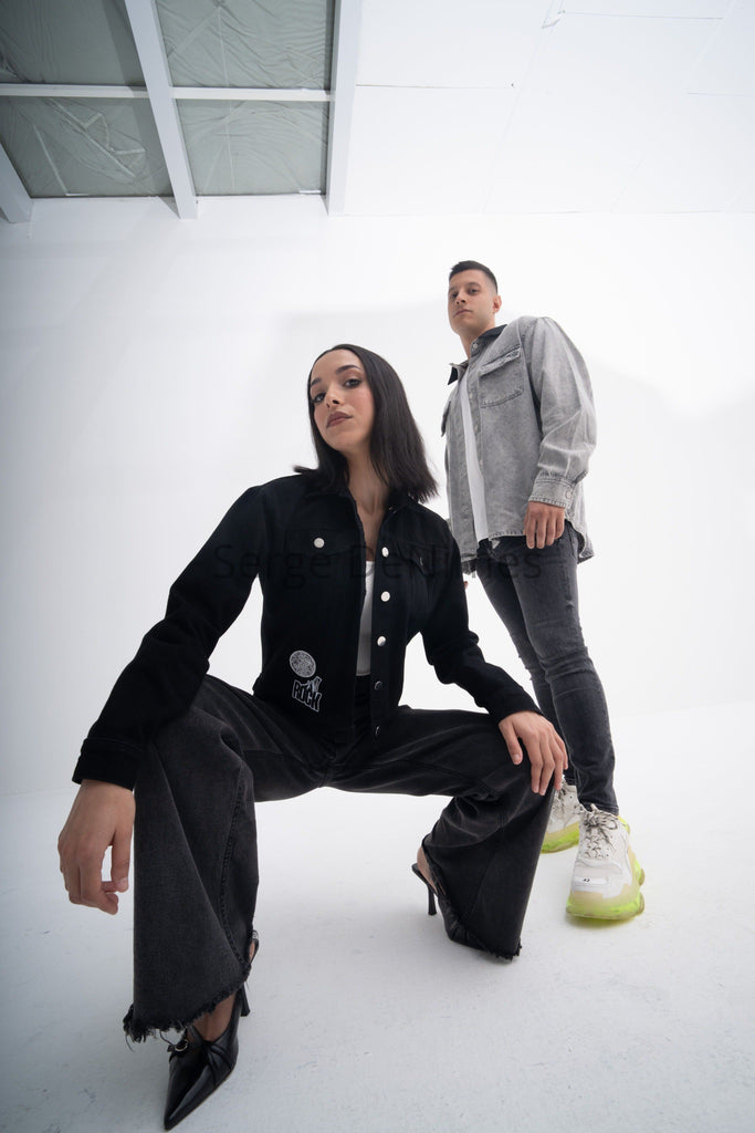 Women's Black Denim Jacket – Rock Edition