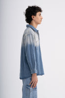Blue Shaded Denim Shirt for Teen Boys
