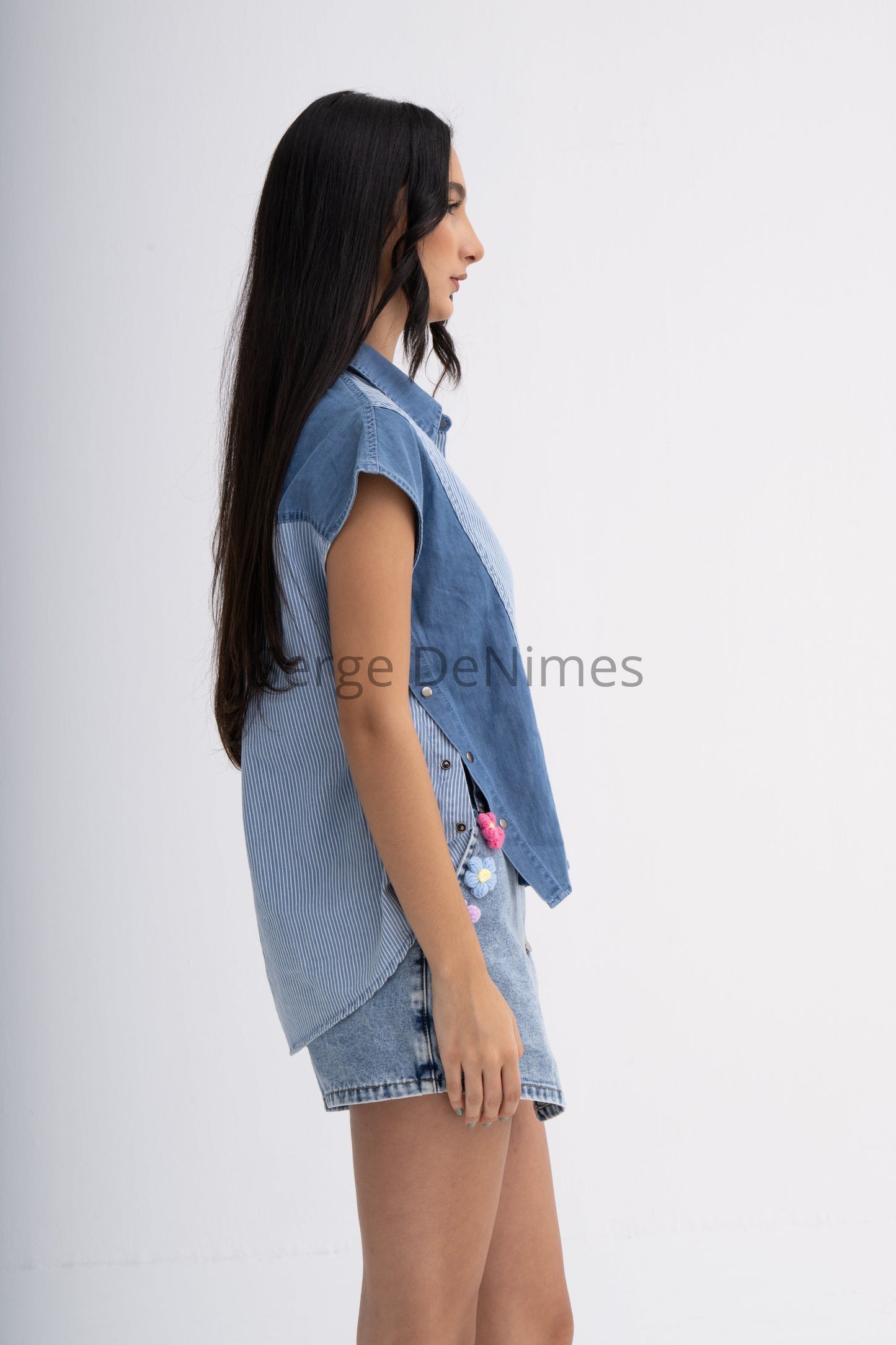 Denim Cotton Vest Top