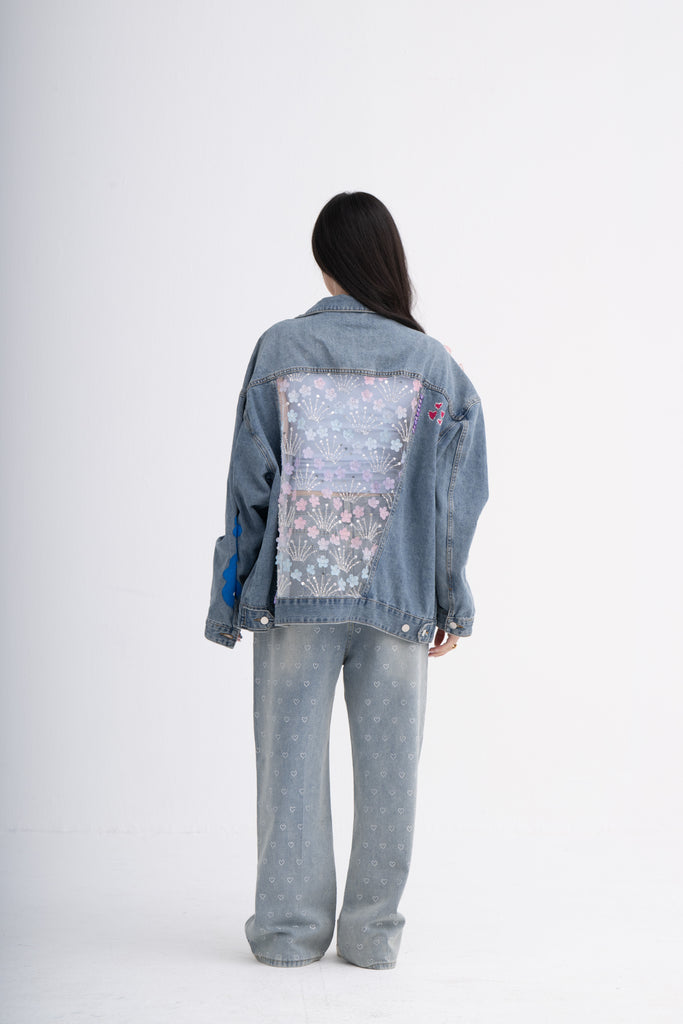 Half-and-Half Concept Denim Jacket