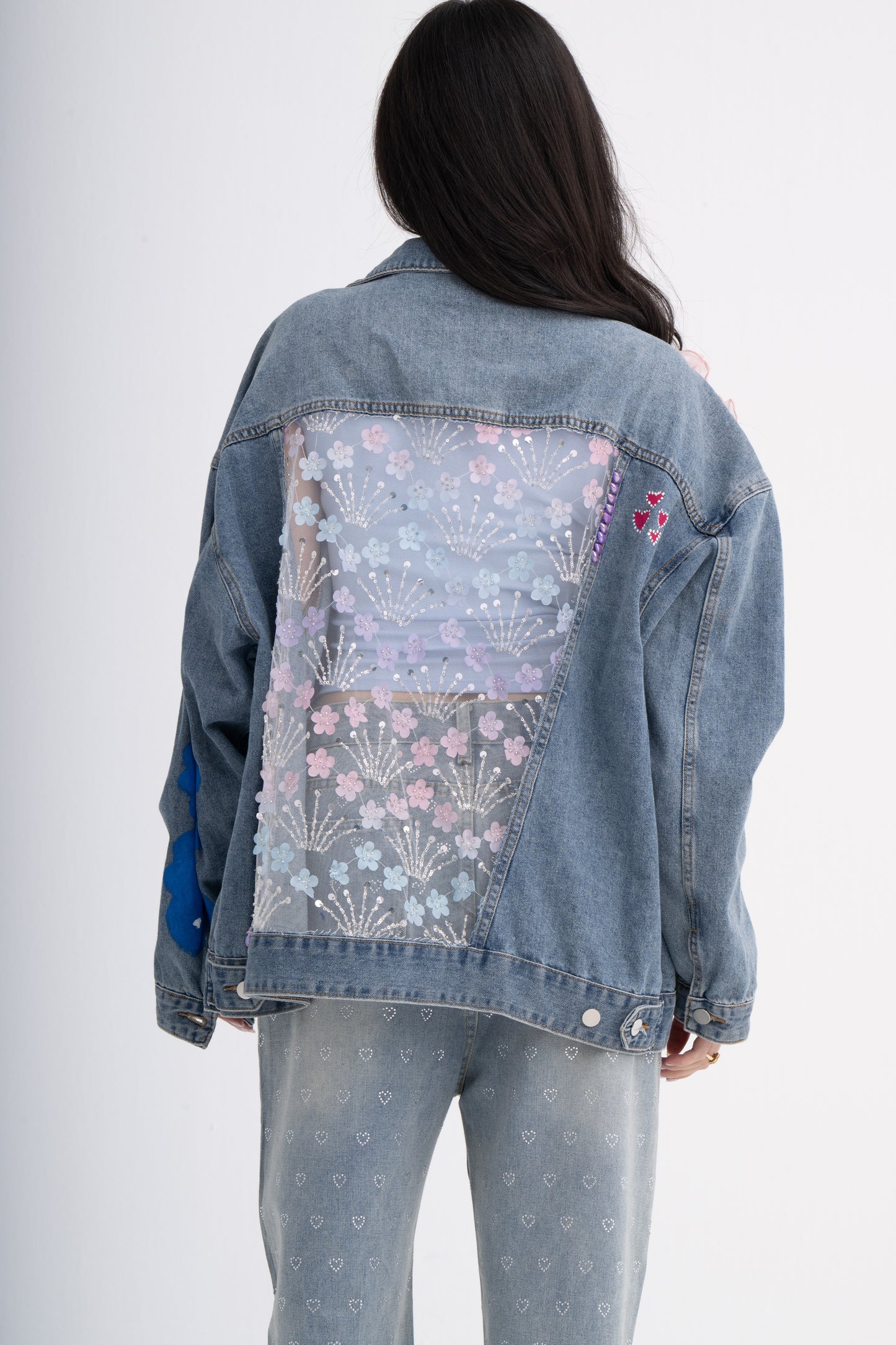 Half-and-Half Concept Denim Jacket