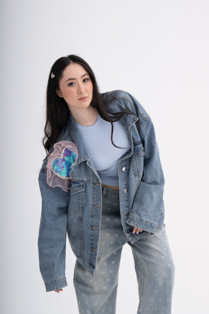 Half-and-Half Concept Denim Jacket