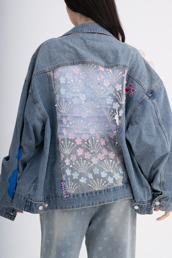 Half-and-Half Concept Denim Jacket