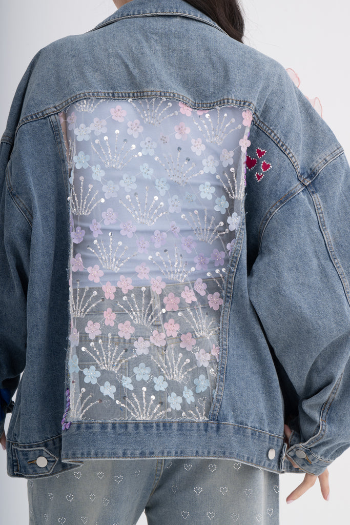 Half-and-Half Concept Denim Jacket