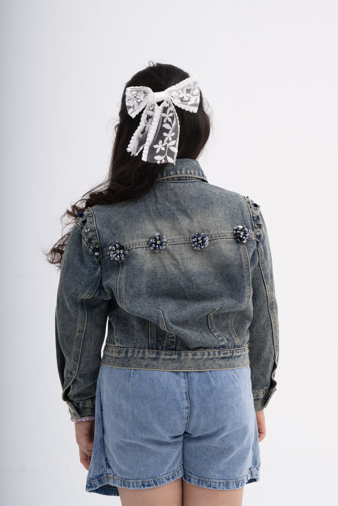 Black Rhinestone Jacket for Girls