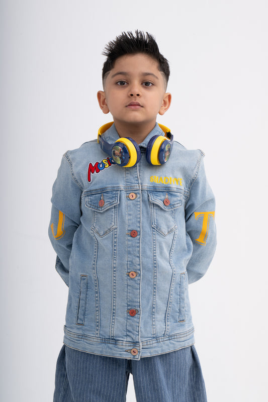 Music Themed Denim Jacket