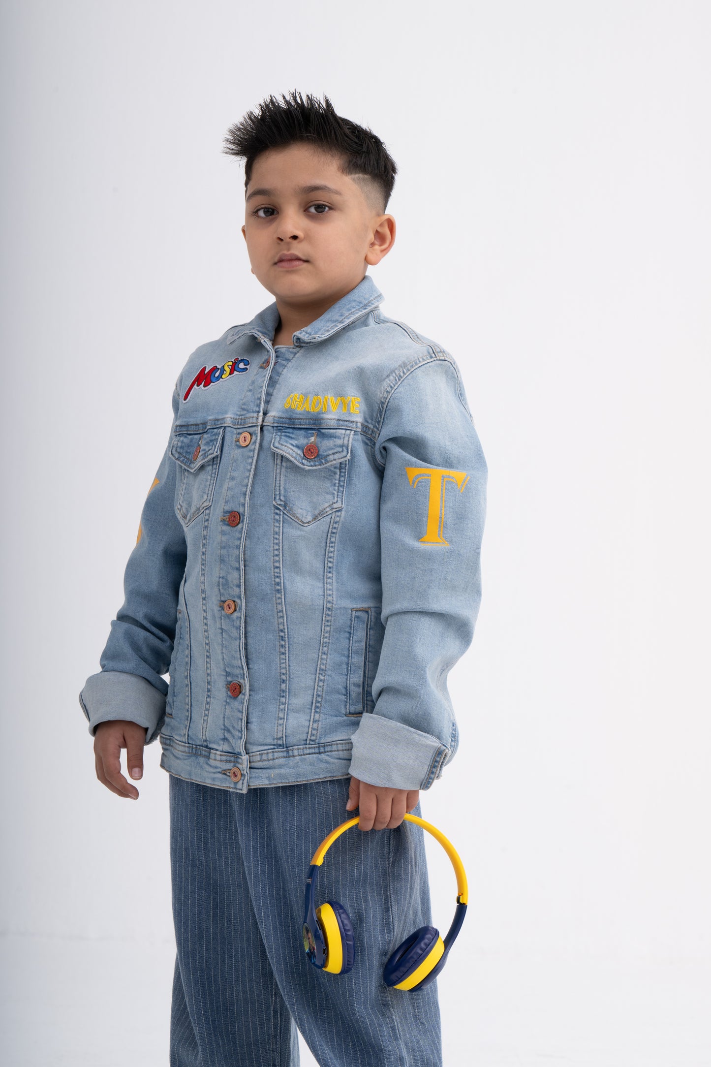 Music Themed Denim Jacket