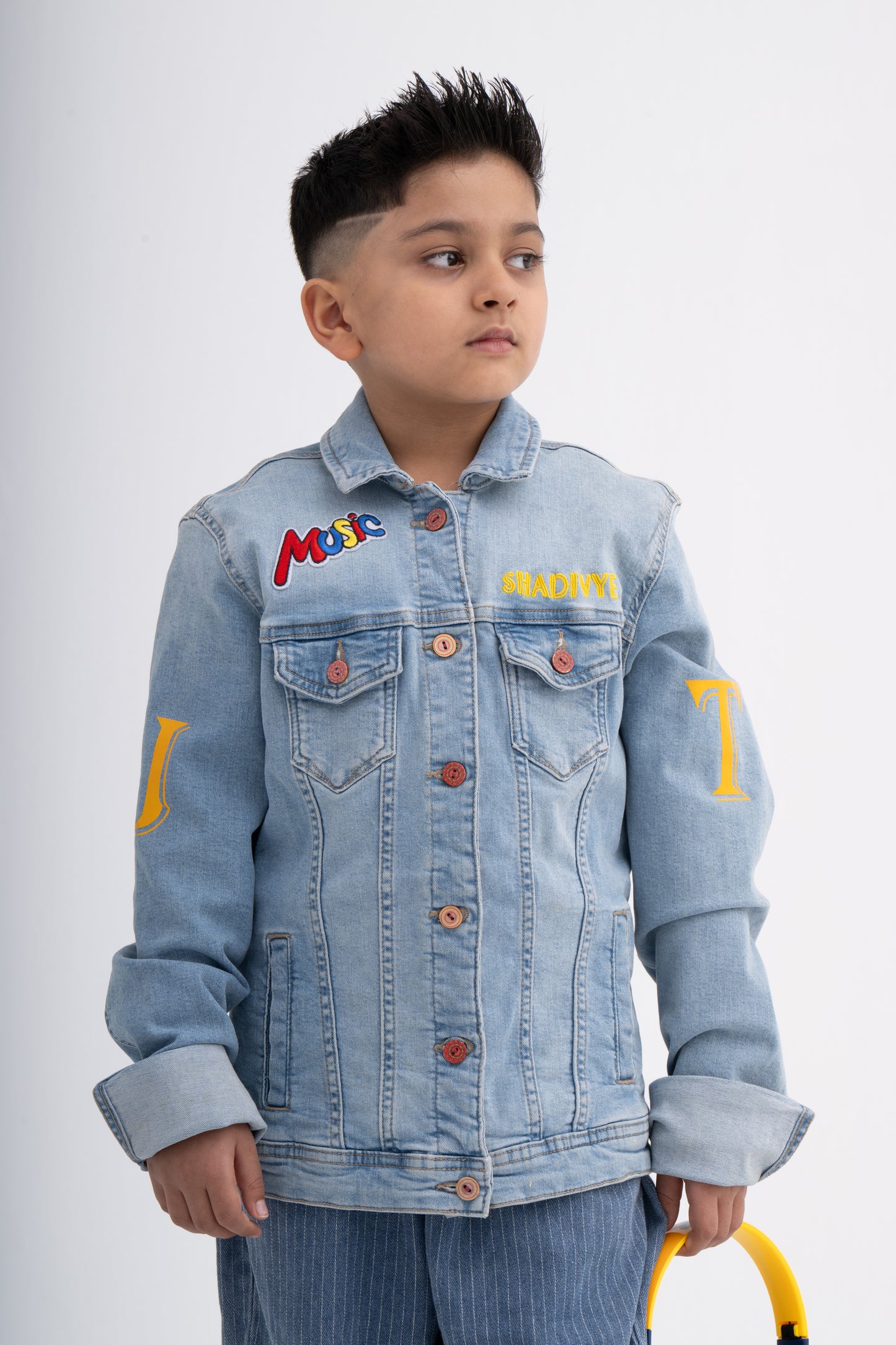 Music Themed Denim Jacket