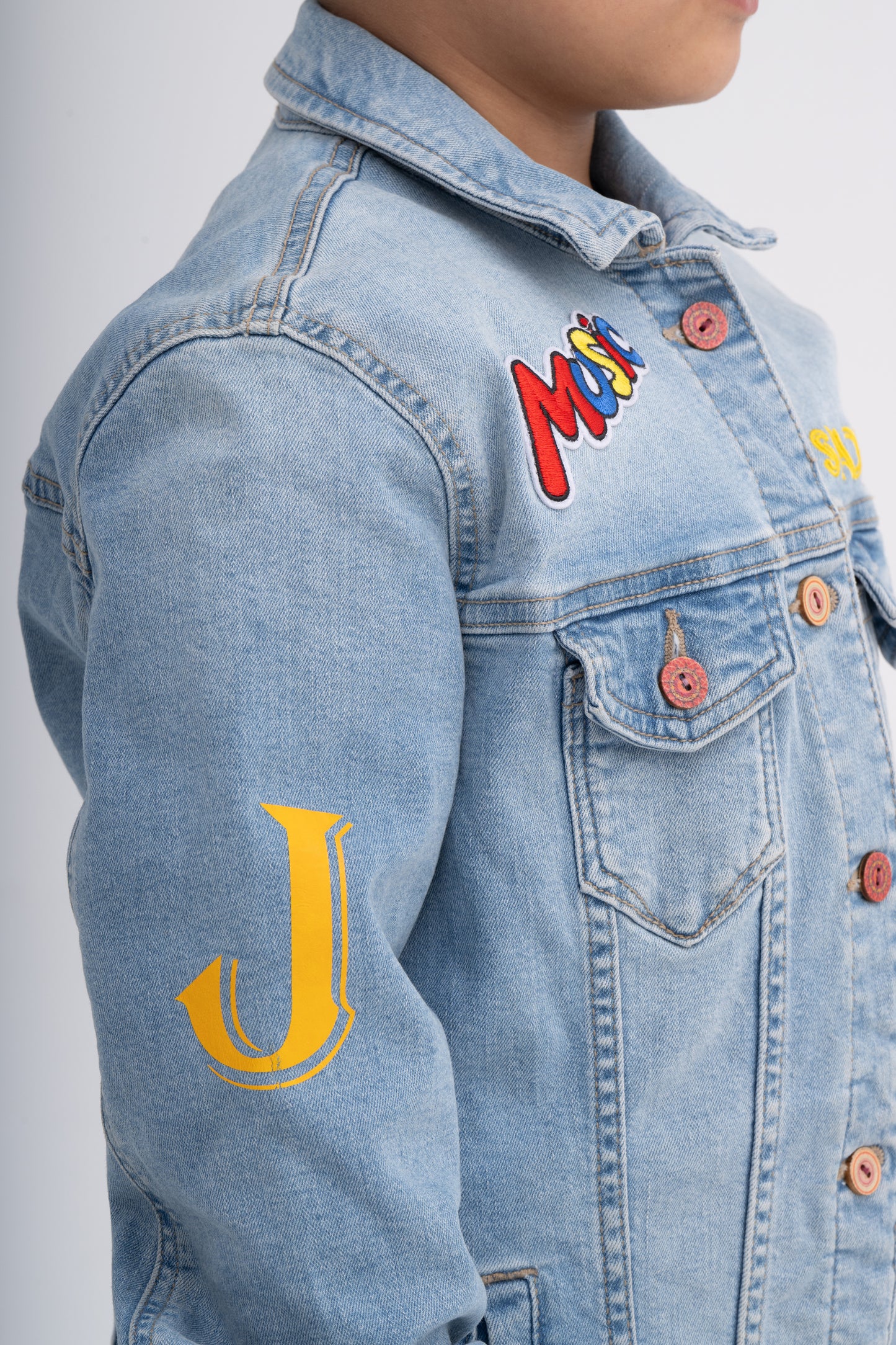 Music Themed Denim Jacket