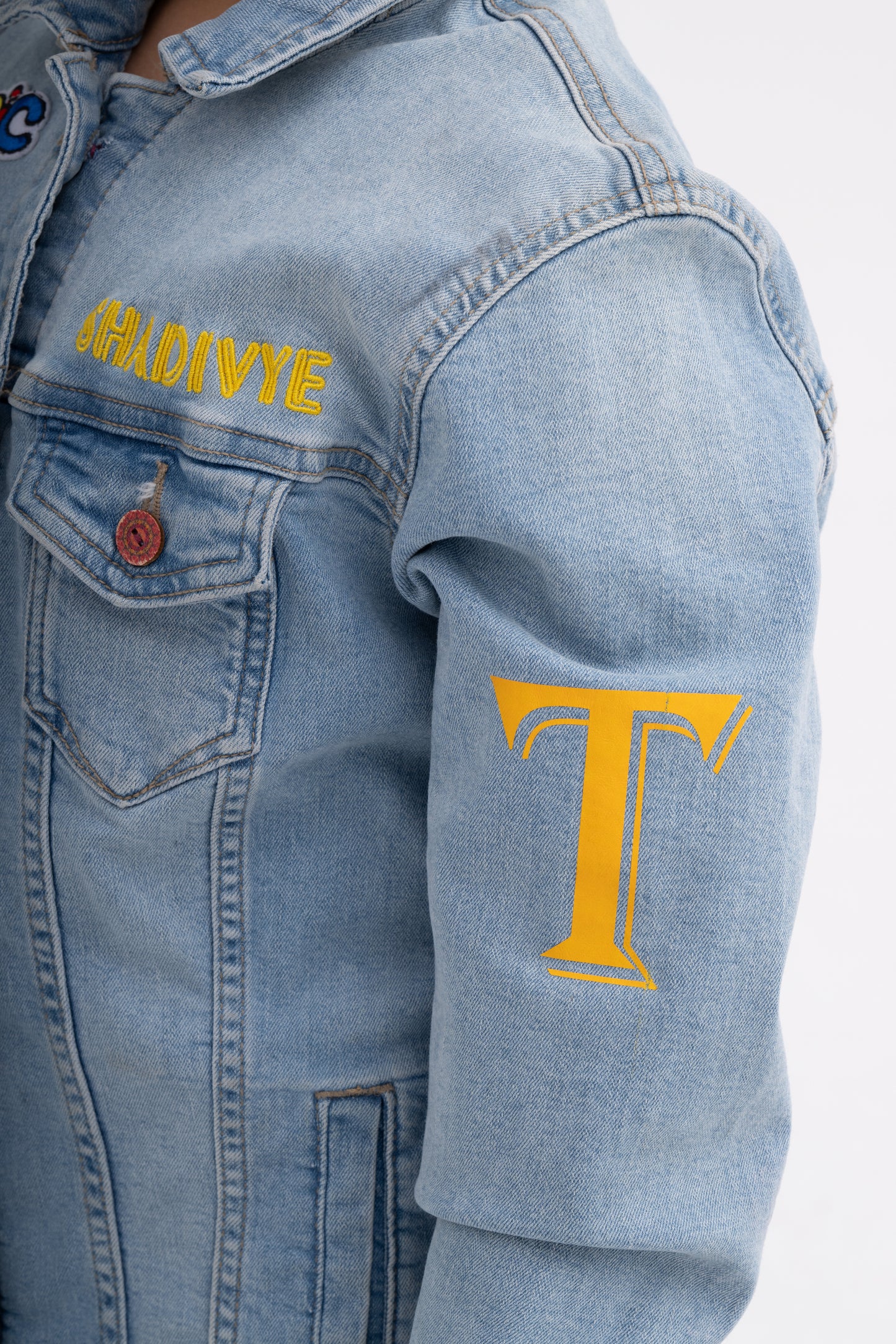 Music Themed Denim Jacket