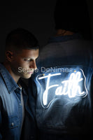 Illuminated “Faith” Denim Jacket